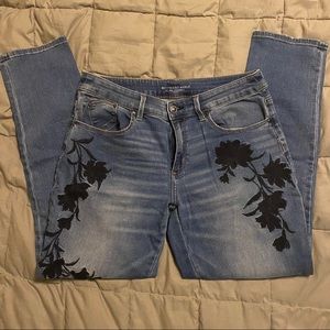 Chico’s Boyfriend Ankle Pants with Embroidery